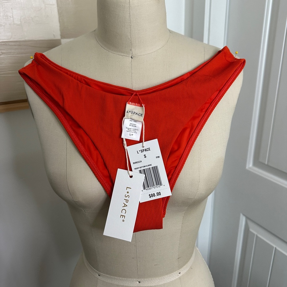 L*Space Women's Red high hip Rocky swim bottom